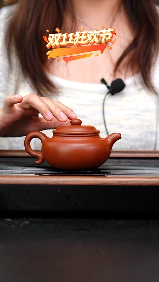 茶壶紫砂陈佳欢全手工赵庄老红泥仿古200cc