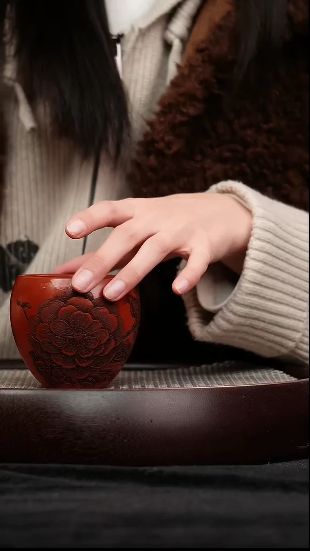 茶壶紫砂宜兴紫砂牡丹杯