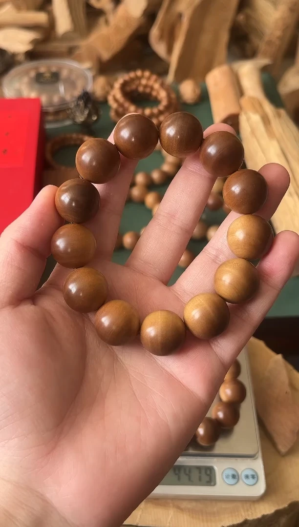 檀香木手串/手链正区老山檀 1.8横纹黑肉 全品