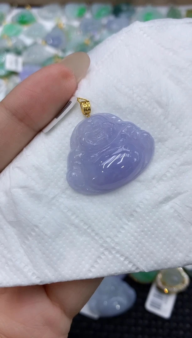颈饰18K金镶嵌翡翠1111111111111