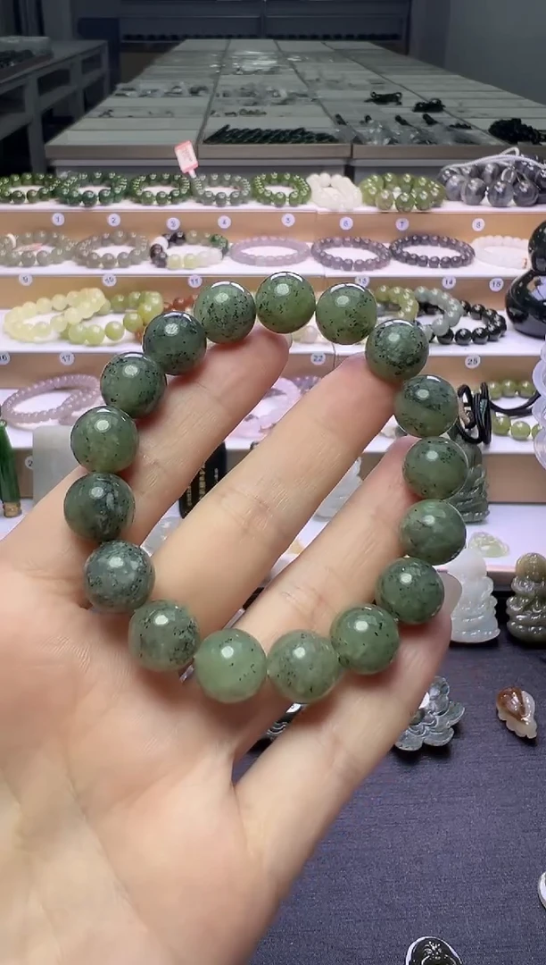 未镶嵌手串和田玉98号链接卡12mm微包容