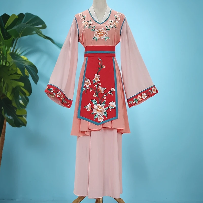 新款牡丹花旦丫头马甲坎肩戏剧戏服古装越剧黄梅戏演出服潮戏琼剧