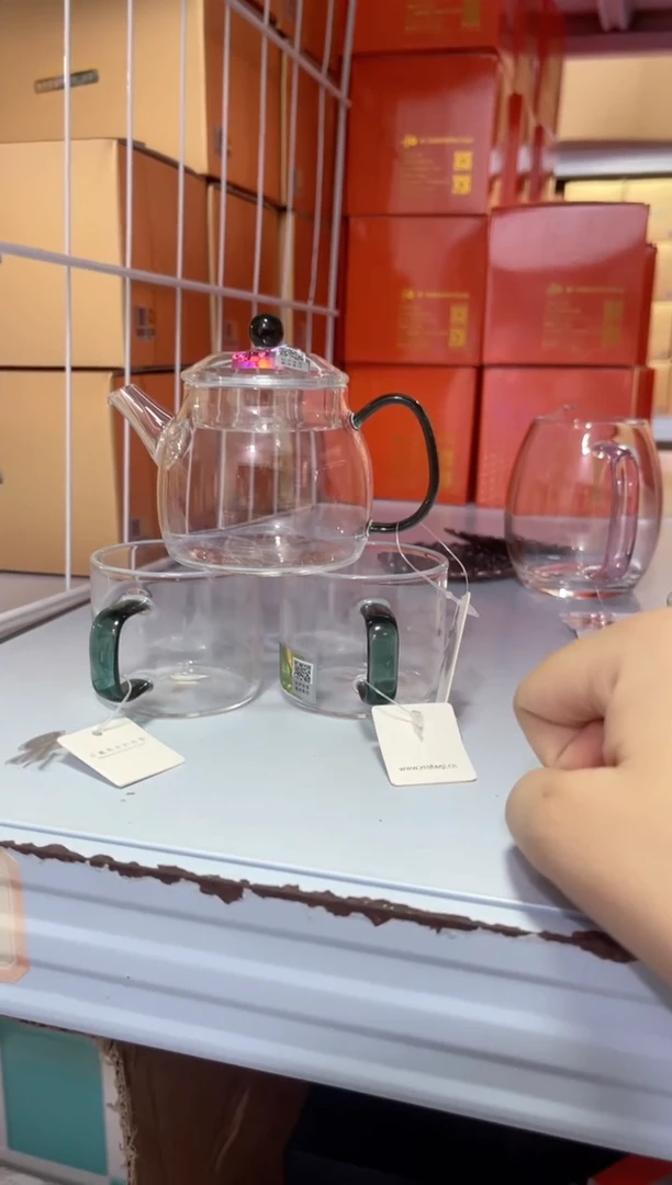 禾器/言卿壶/墨绿+清禾对杯墨绿色