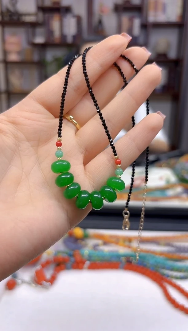 【闪购商品】翡翠颈饰未镶嵌DIY款X365