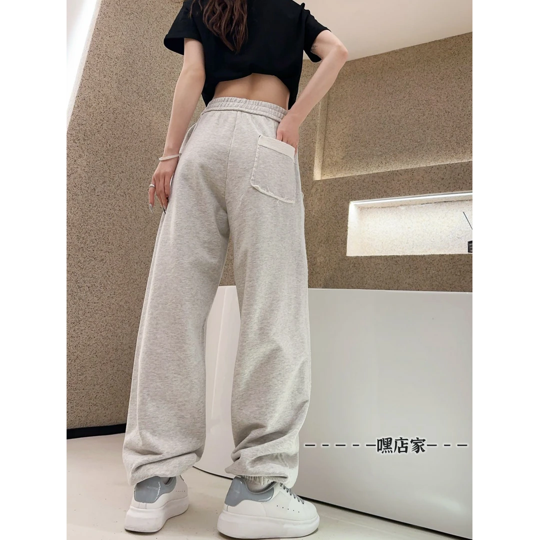 631韩版束脚口纯棉毛边女士卫裤