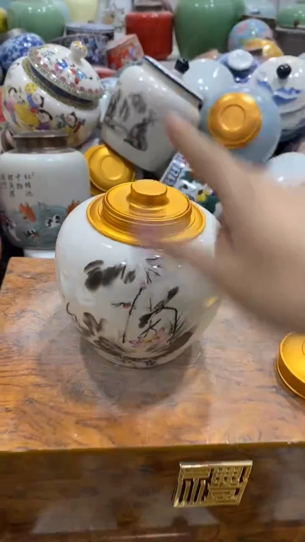 摆件陶茶叶罐密封罐储存罐