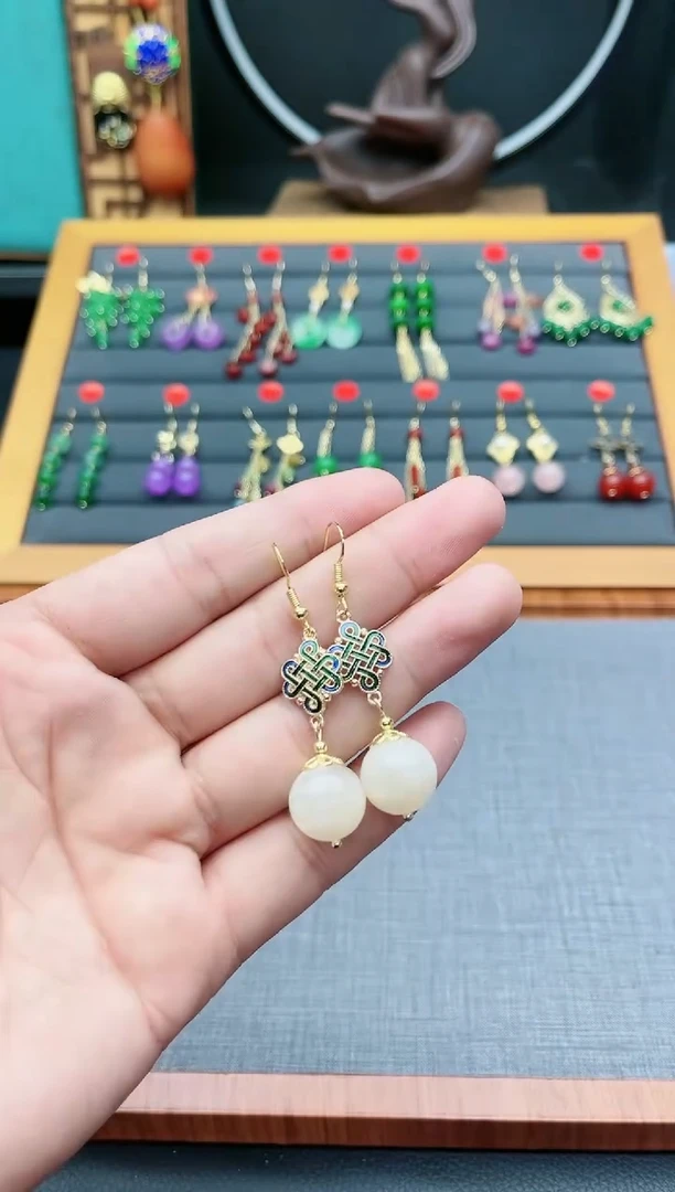 【闪购商品】玛瑙/玉髓耳钉银S925镶嵌425000