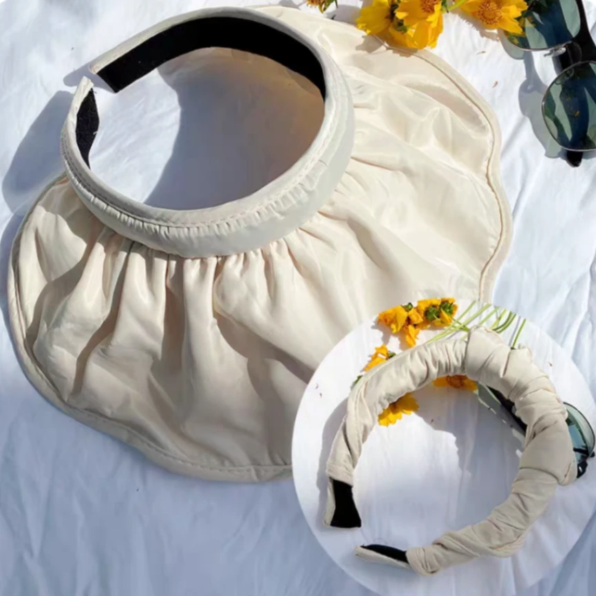 出游必备防晒用品防紫外线防晒帽女夏季遮阳帽太阳帽贝壳帽发箍帽