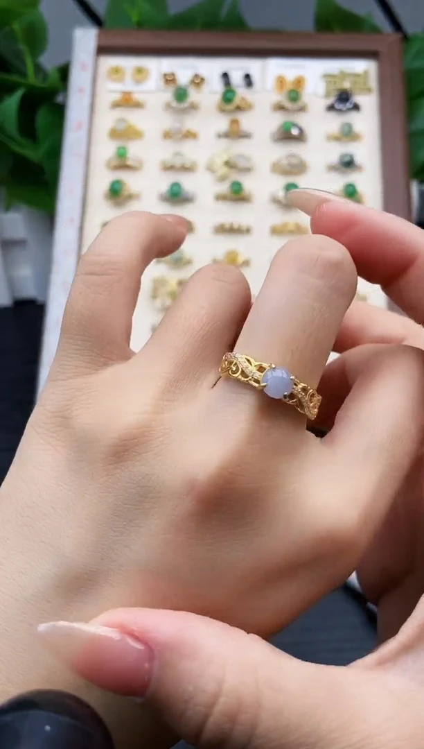 银S925镶嵌戒指翡翠12