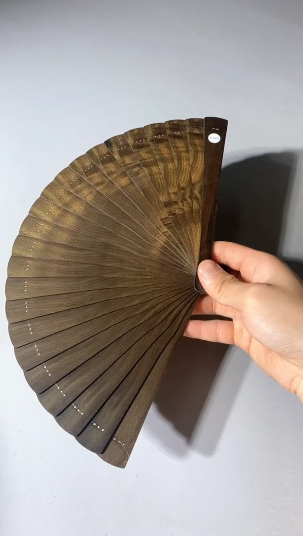 金丝楠616号18cm乌木金丝楠小叶桢楠扇子