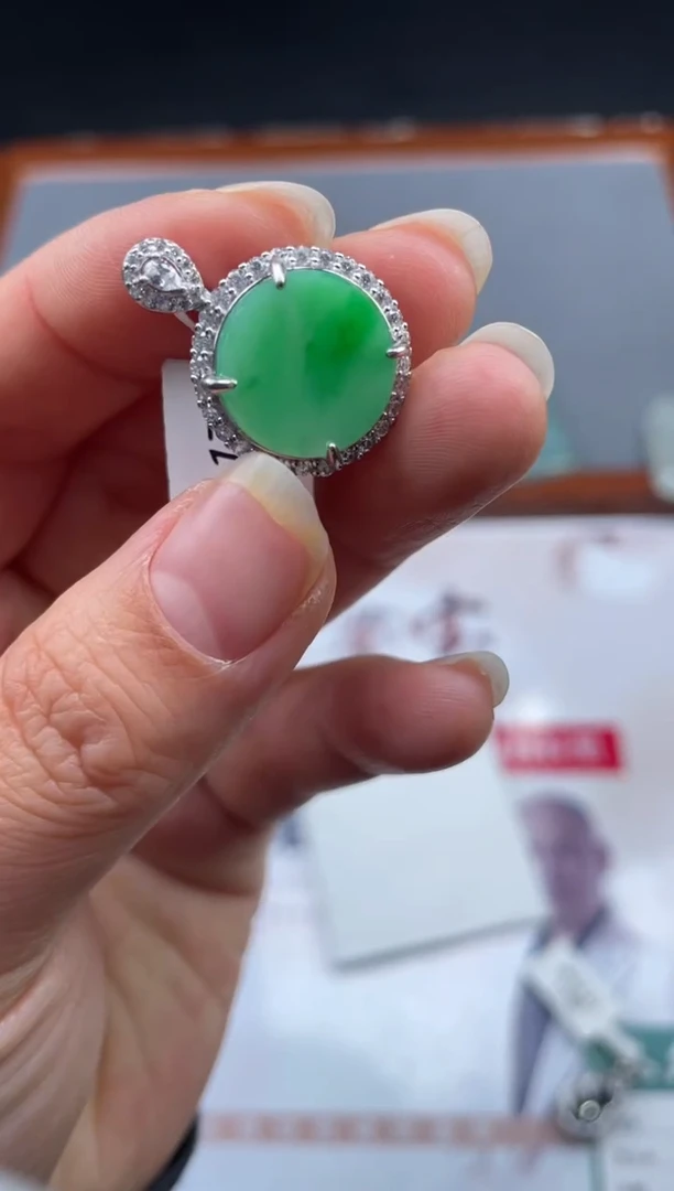 【闪购商品】定制翡翠银S925镶嵌01-18HDJT0127617