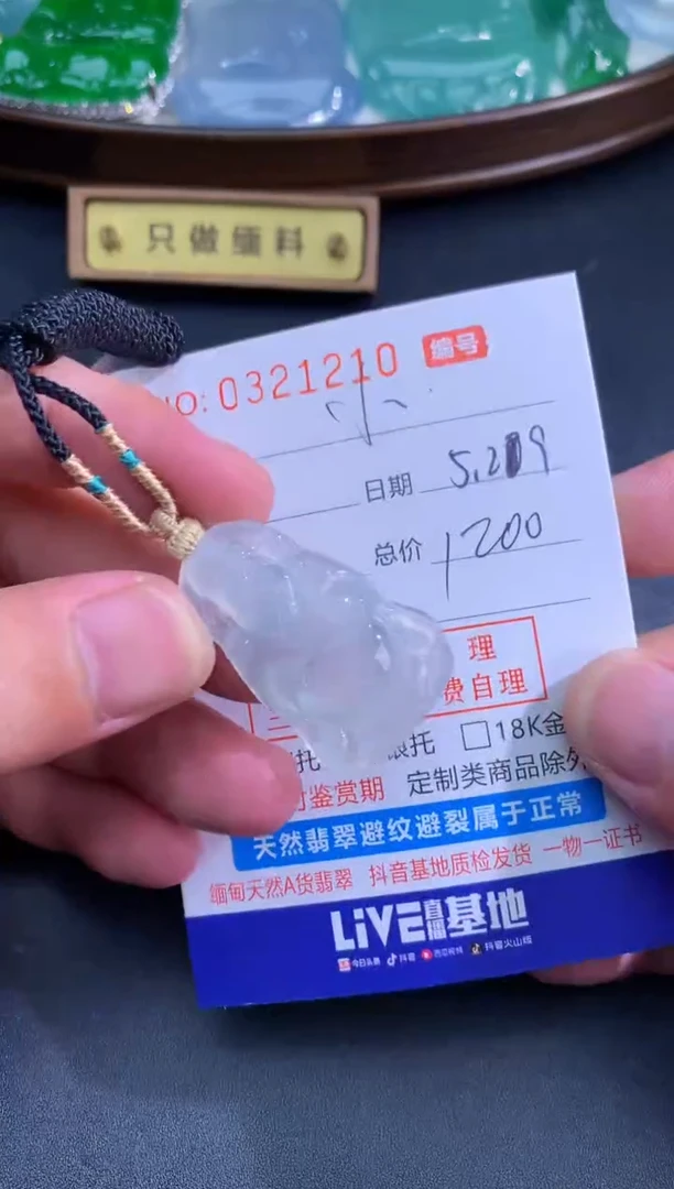 翡翠未镶嵌颈饰小