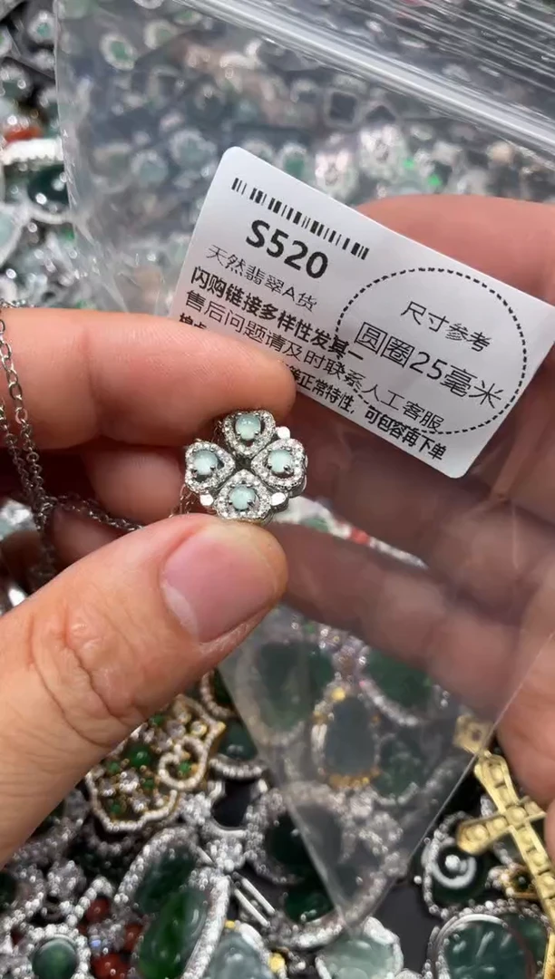 翡翠未镶嵌颈饰S520项链