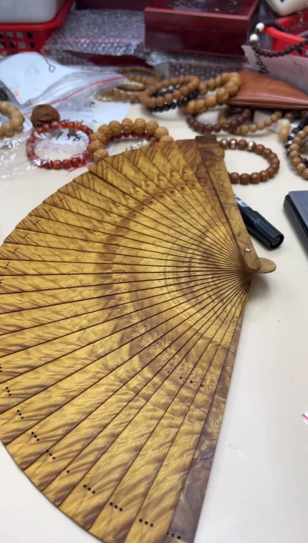 楠木（金丝楠）把件060212 金丝楠扇子（6）