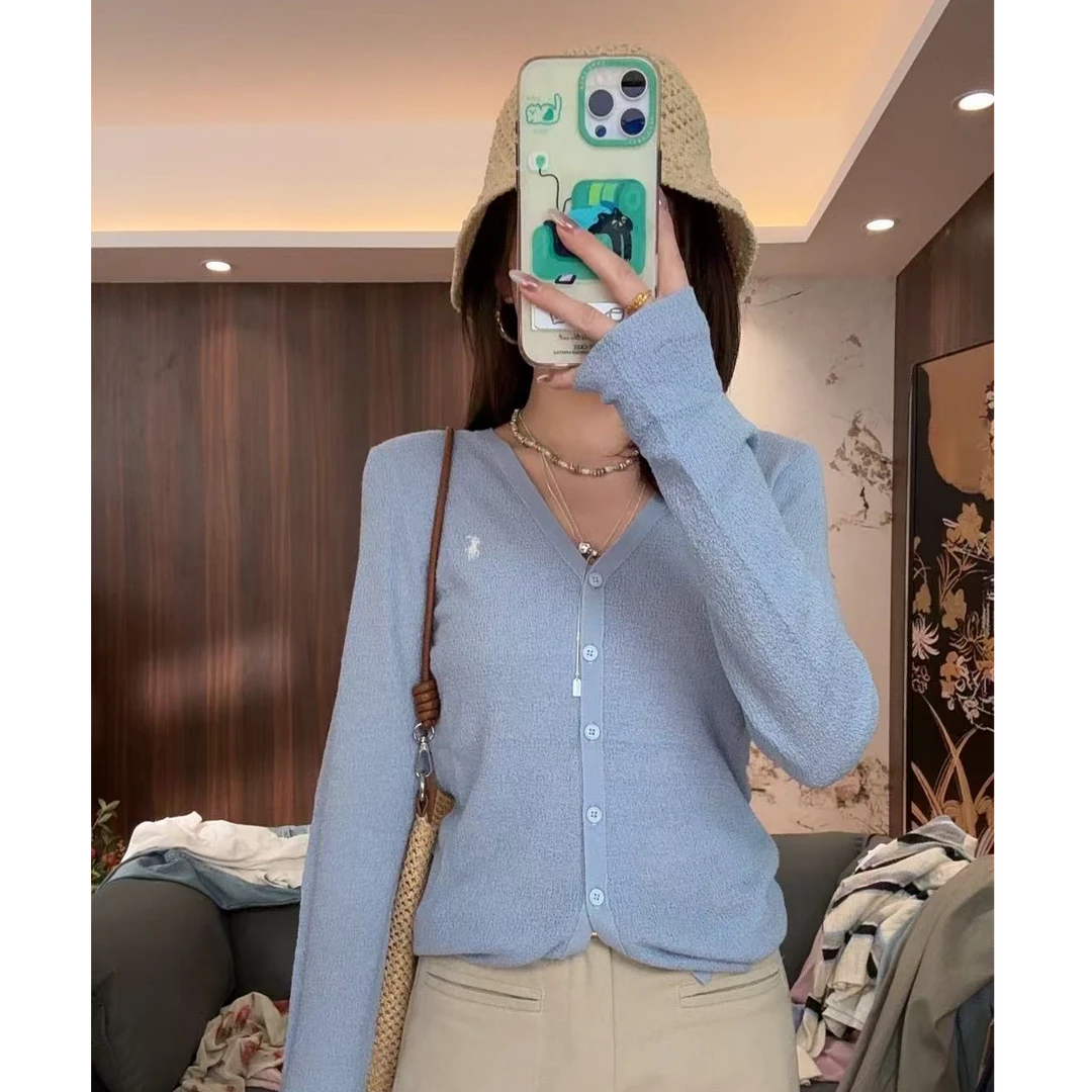 【LIbaibai】春装新款长袖薄款针织开衫上衣BB-1548