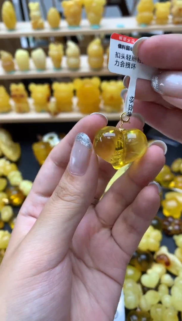 琥珀18K金镶嵌珠宝奇石145琥珀蜜蜡微瑕