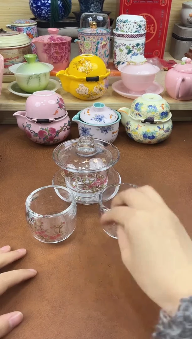 陶陶瓷茶具摆件旅行套组