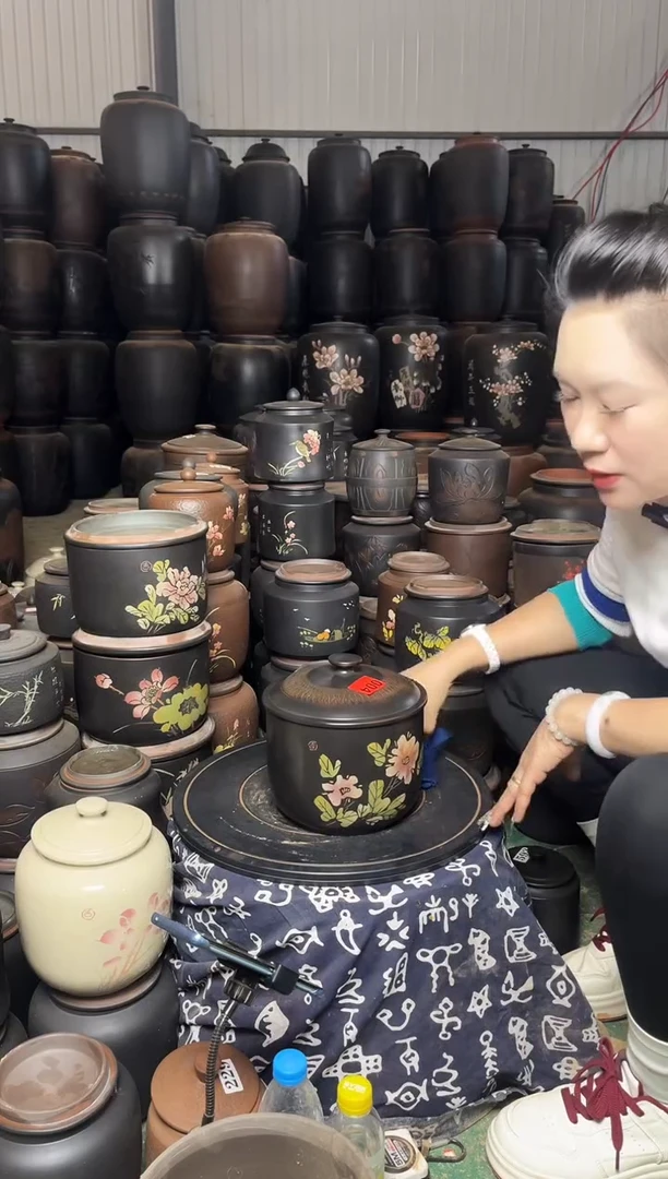 【闪购商品】壶完品 茶叶罐 小五饼 彩填  004