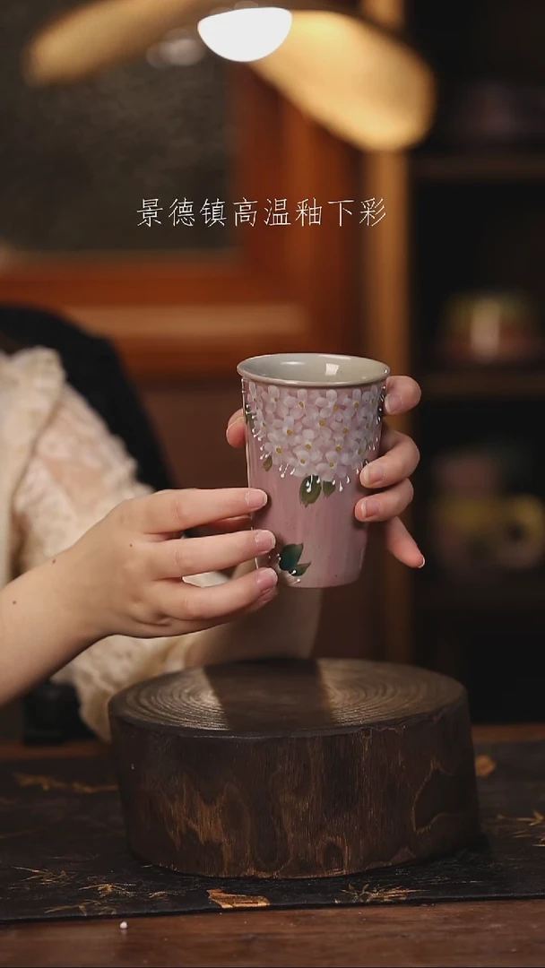 陶瓷景德镇高温釉下手绘陶瓷@L033@