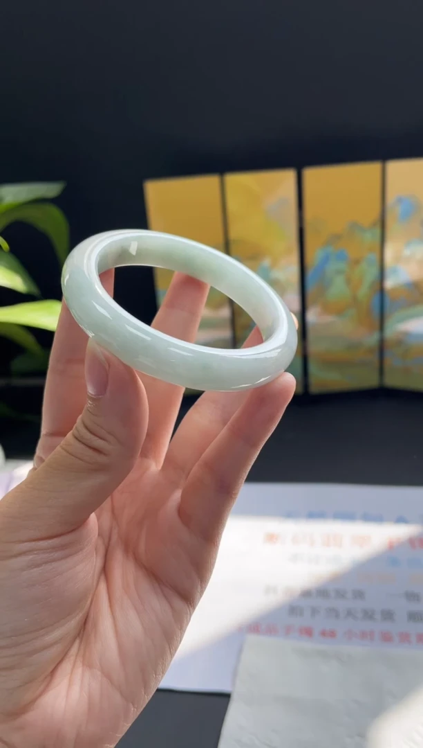 未镶嵌手镯翡翠27#天然缅甸A货翡翠手镯53-54圈口