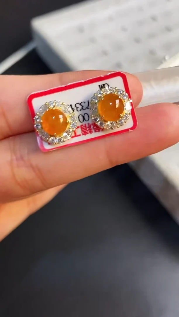 银S925镶嵌戒指翡翠天然