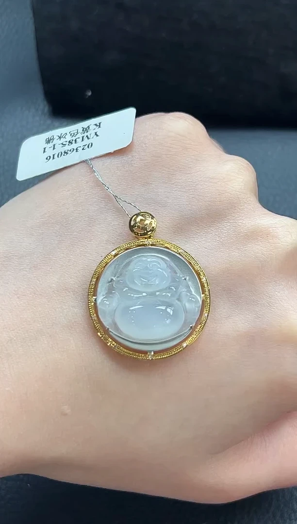 【闪购商品】翡翠颈饰18K金镶嵌佛公