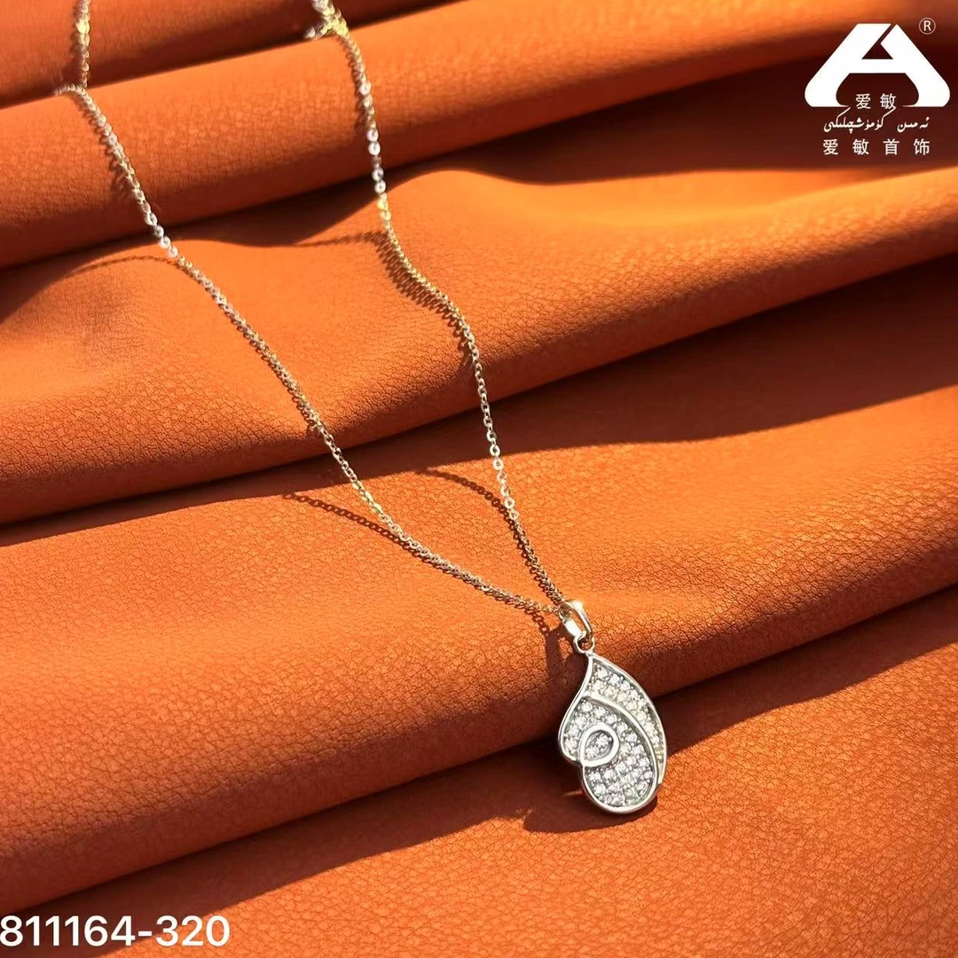 非金属仿珍珠项链 爱敏首饰银项链