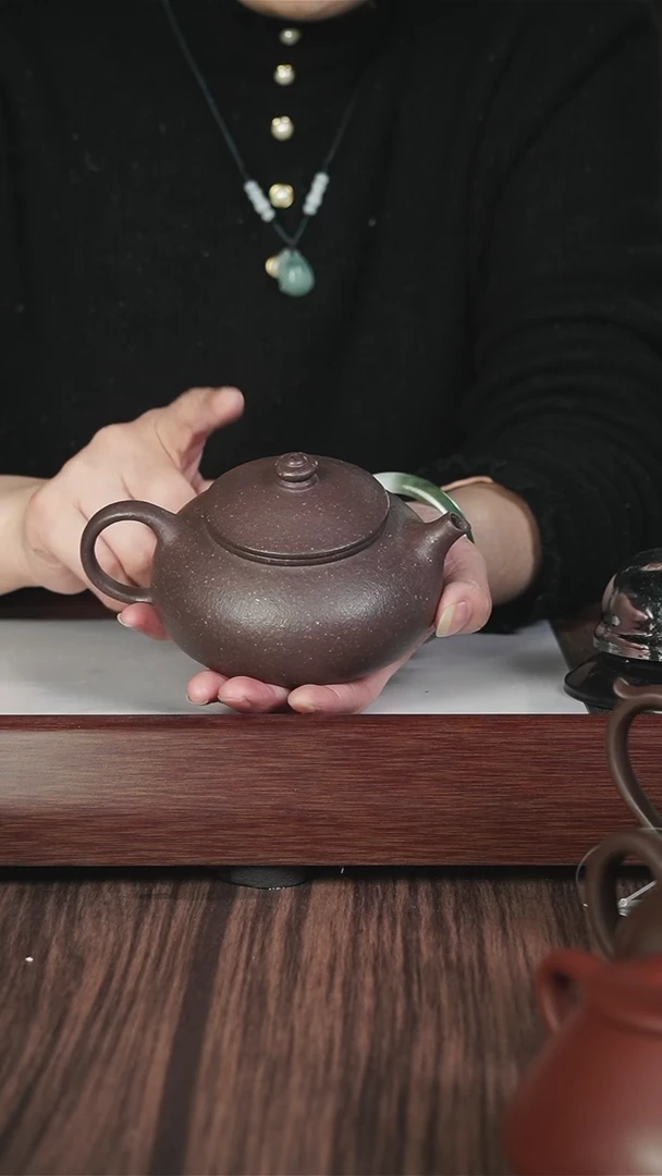 【闪购商品】紫砂茶壶xj  粗砂天青  寒江