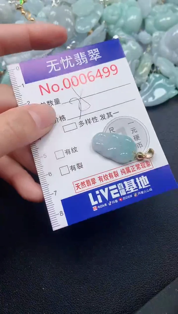 吊坠(不含链)未镶嵌翡翠6499
