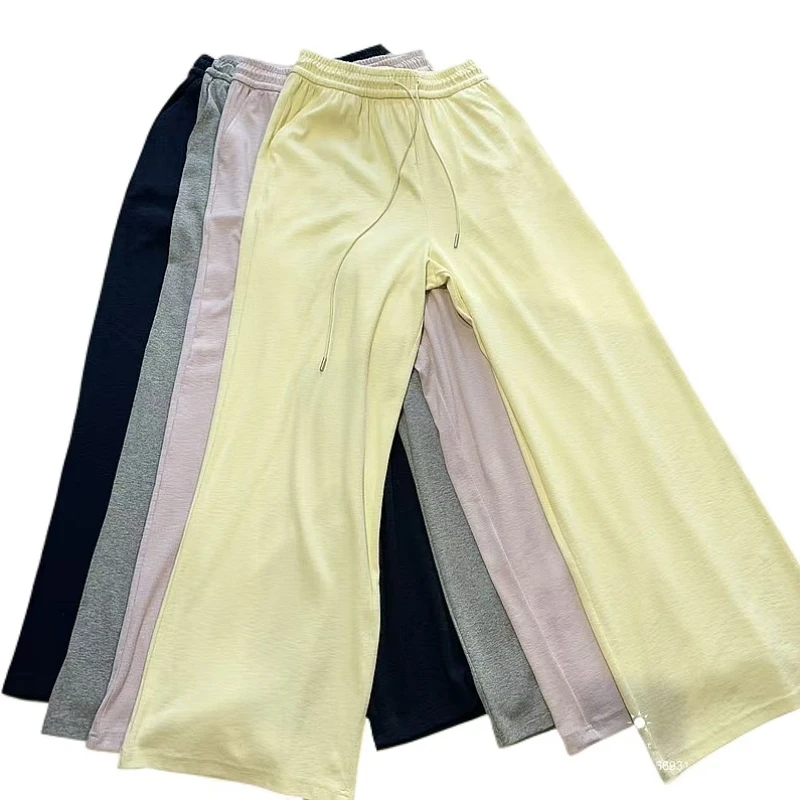 WANGNAFUSHI“踏青出游必备”春夏款显瘦直筒时尚百搭高腰裤