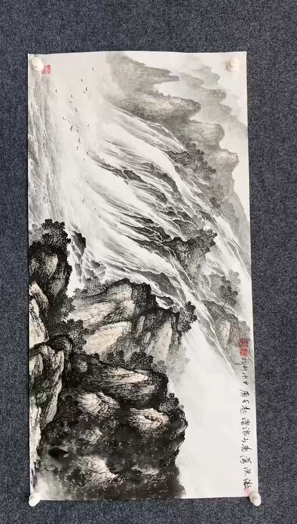 【闪购商品】国画2.23-艺术馆-颜新辉四尺72/132