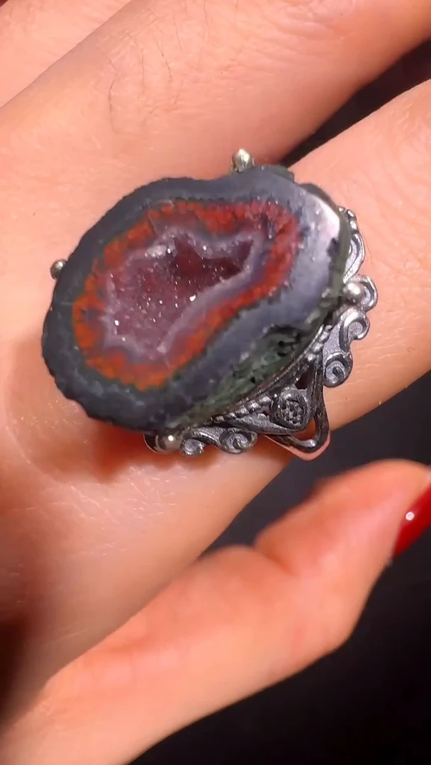 【闪购商品】水晶戒指未镶嵌JD-99晶洞戒指