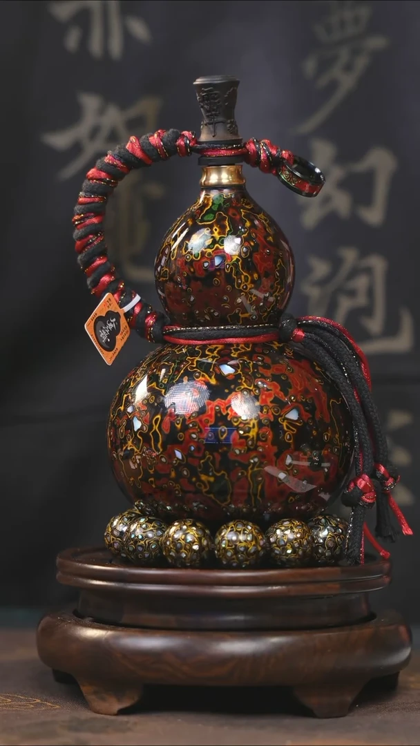 【闪购商品】YR169漆艺酒葫芦不包手串及旋转底座