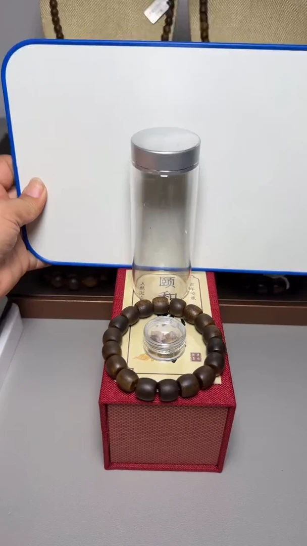 【闪购商品】沉香手串芽庄白棋1.3桶珠单圈