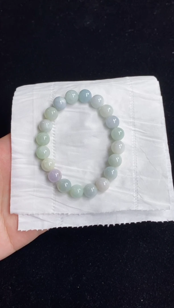 未镶嵌手串翡翠34号链接天然缅甸A货翡翠一物一证