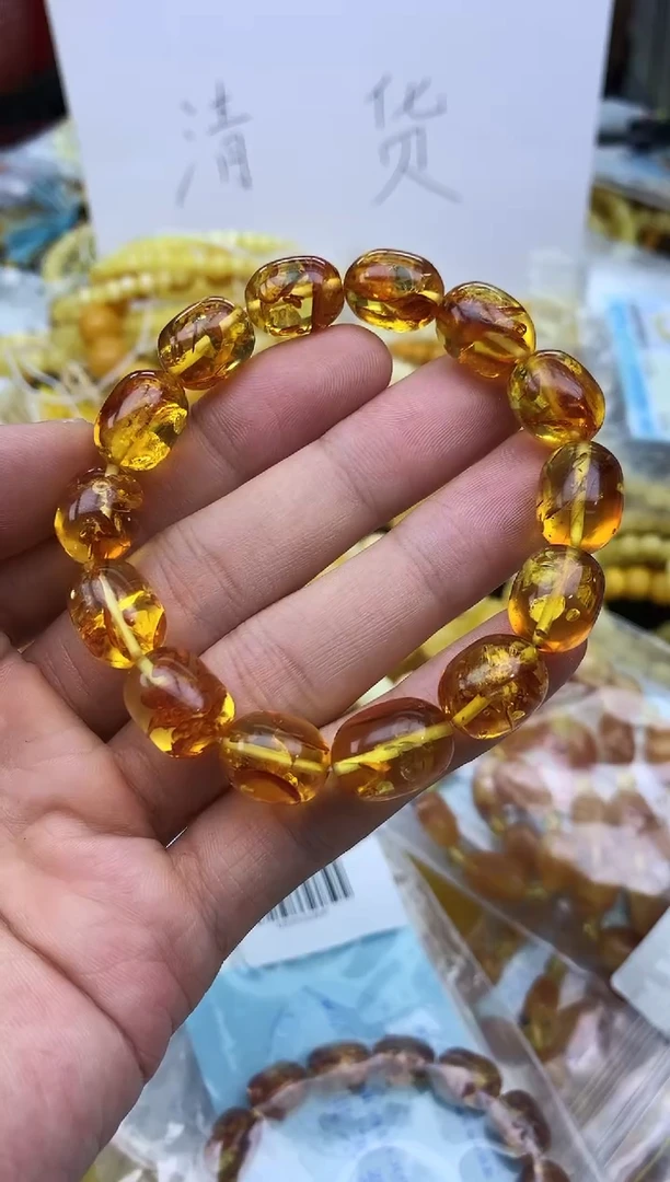 裸石蜜蜡未镶嵌手串