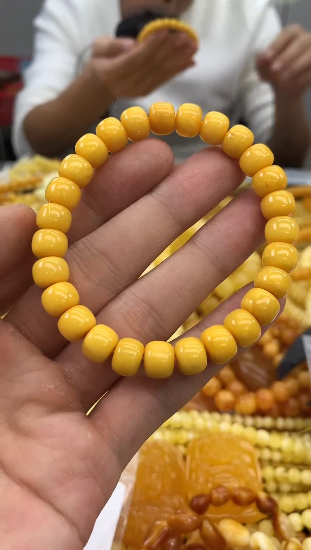 裸石蜜蜡未镶嵌手串