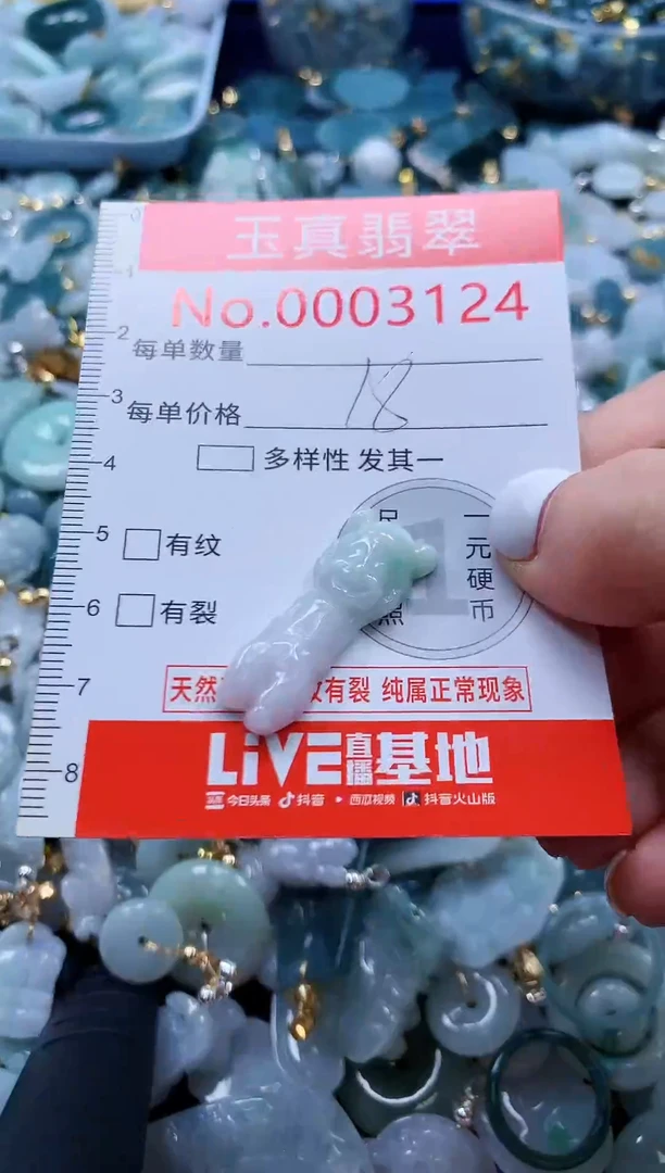 翡翠未镶嵌吊坠(不含链)3124