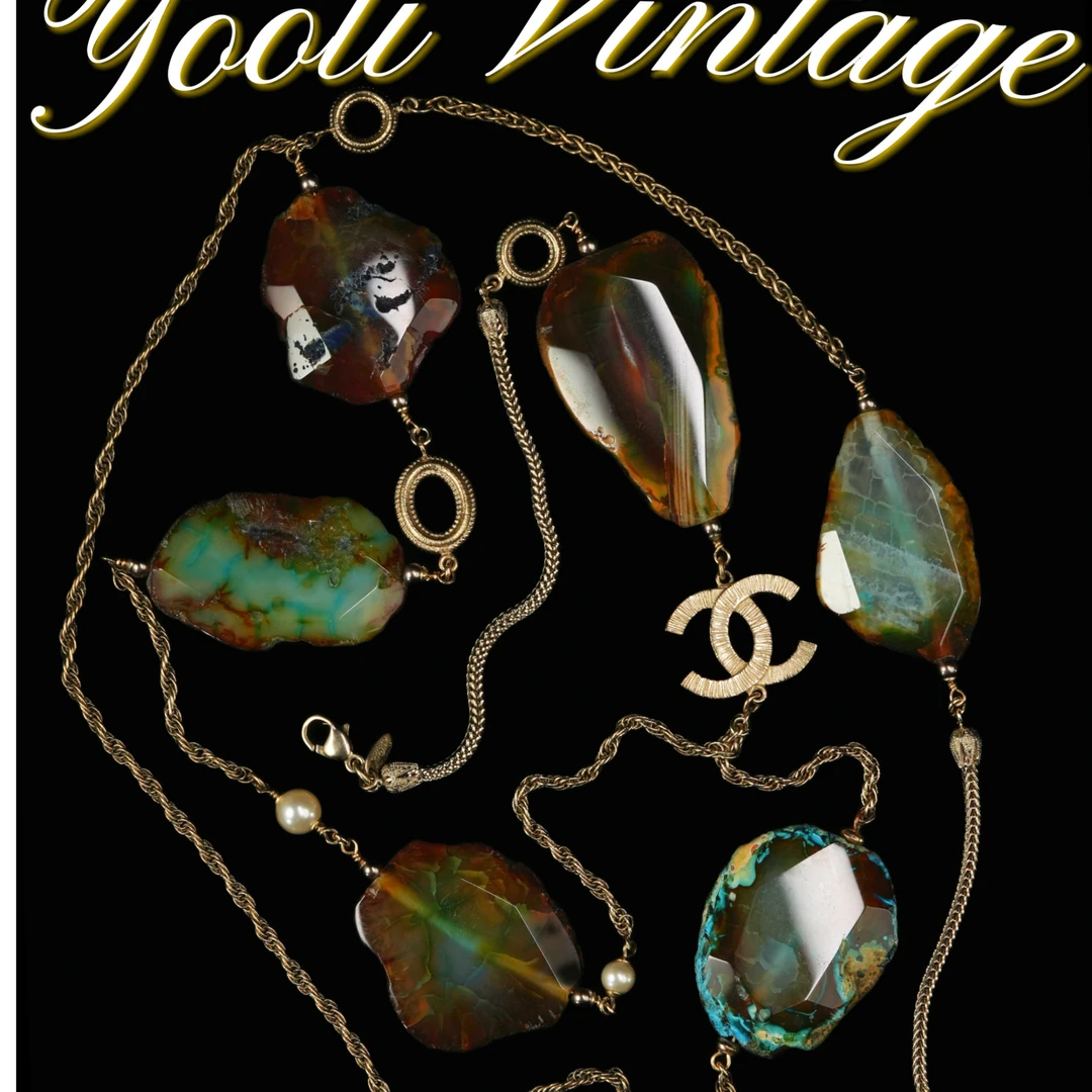 95新 Chanel/香奈儿 柚礼中古/香奈儿石头浮雕项链CG501227