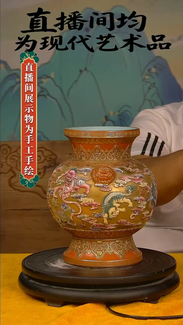 摆件景德镇陶瓷青花摆件49