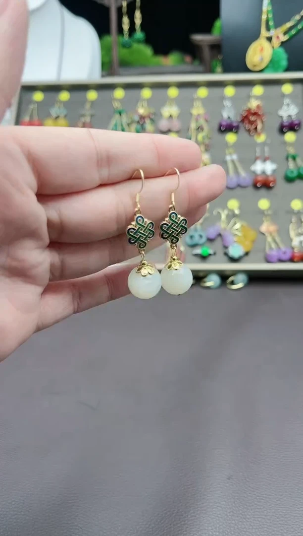 【闪购商品】玛瑙/玉髓耳钉银S925镶嵌425000