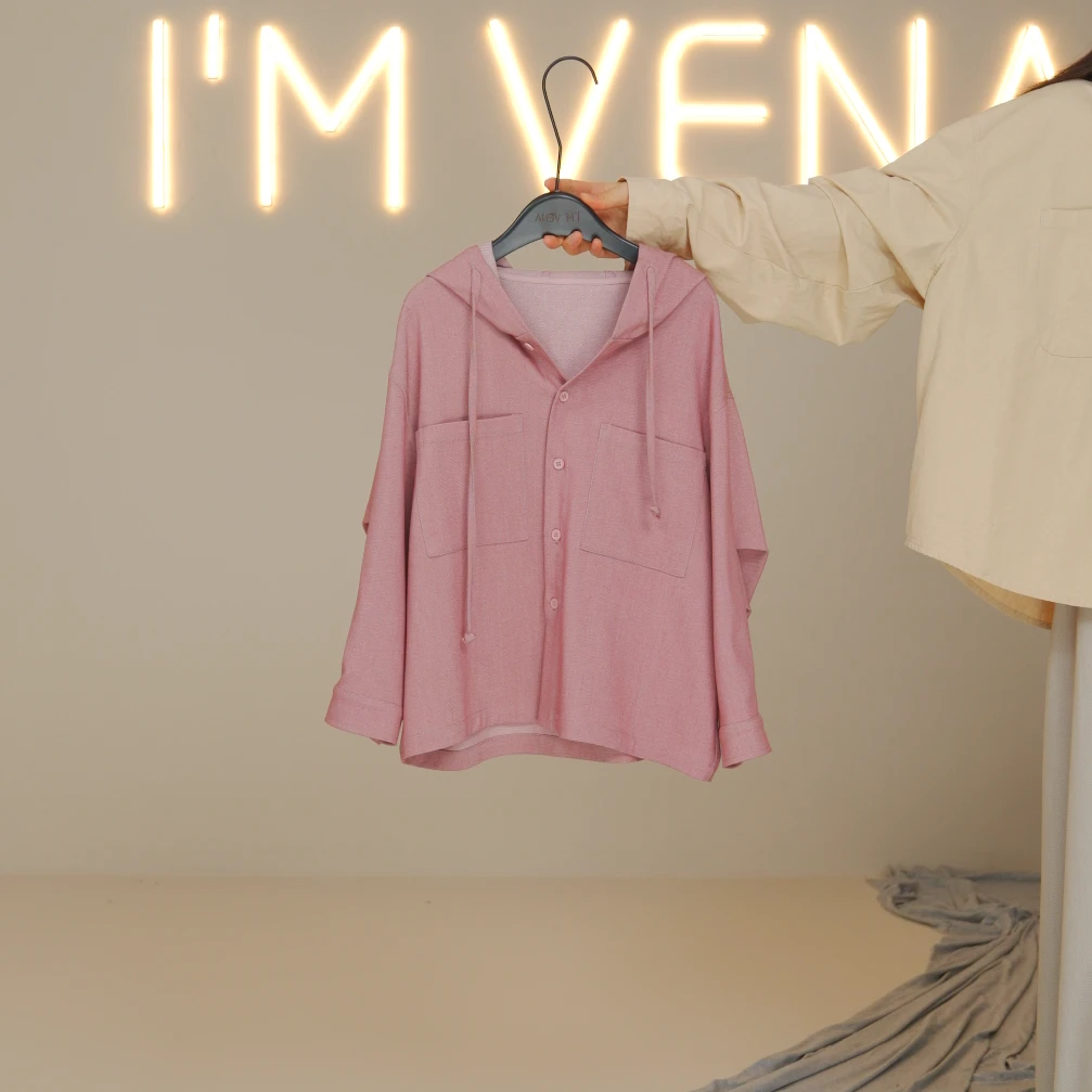 I'm Vena<奥黛>2025女童春款衬衫连帽39C3612