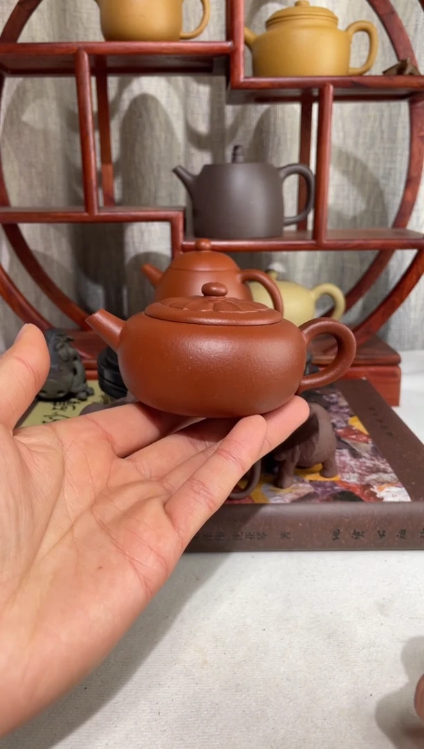 【闪购商品】紫砂茶壶朱泥大红袍手工泥莲蒲125cc