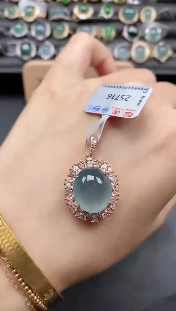 翡翠戒指银S925镶嵌51511