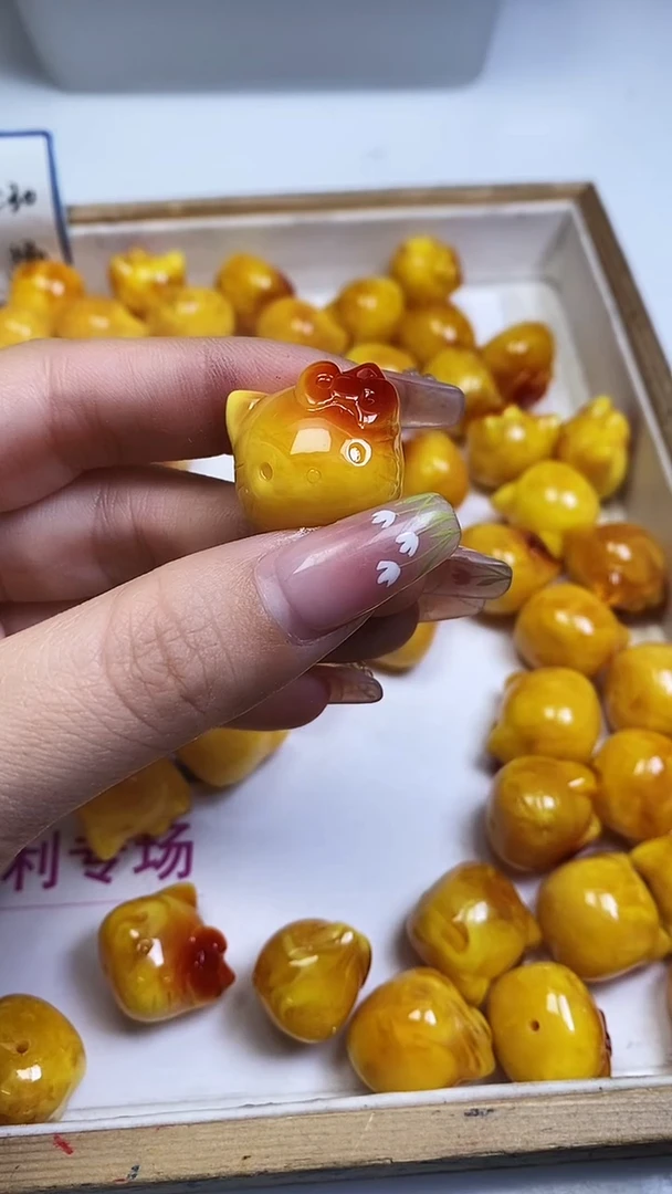 裸石蜜蜡未镶嵌E752 蜜蜡 KT猫头20*19mm1个6.8元