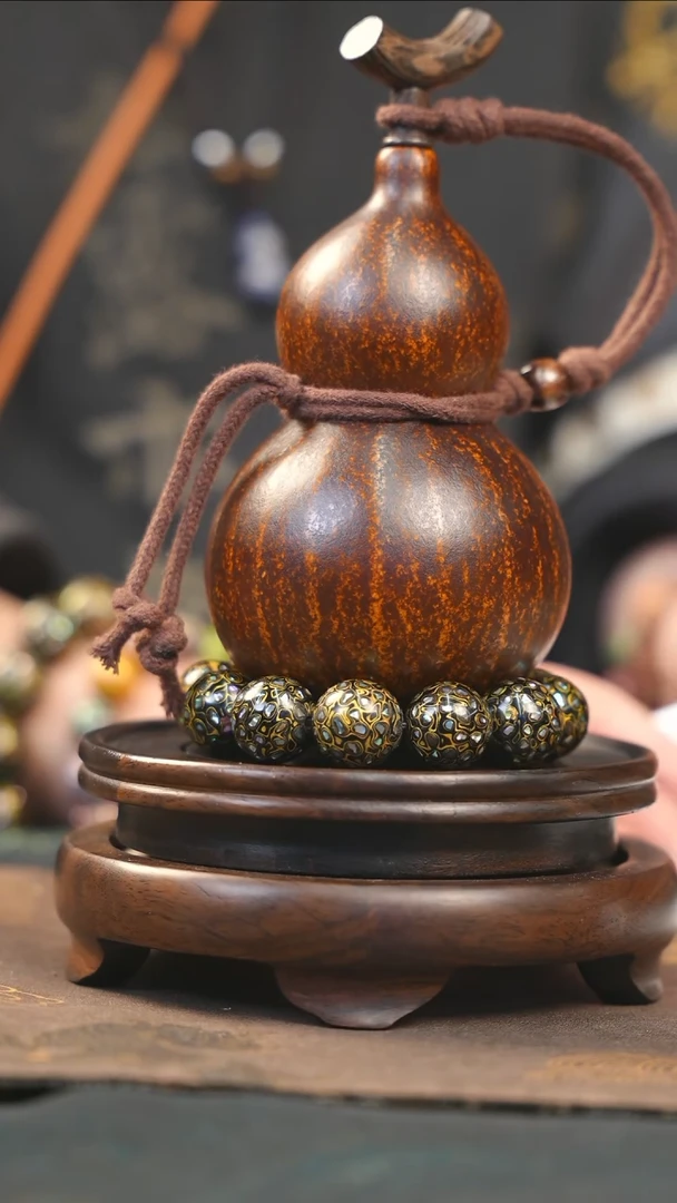 【闪购商品】YL120大漆酒葫芦不包手串及旋转底座