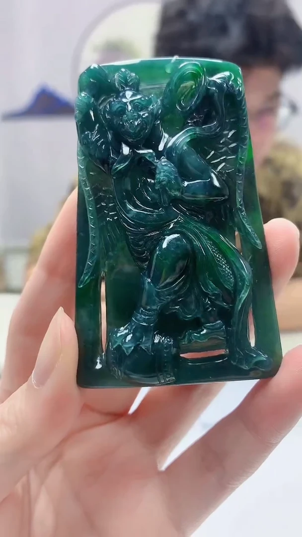 【闪购商品】定制翡翠未镶嵌4688zm-毛货挂件人物60