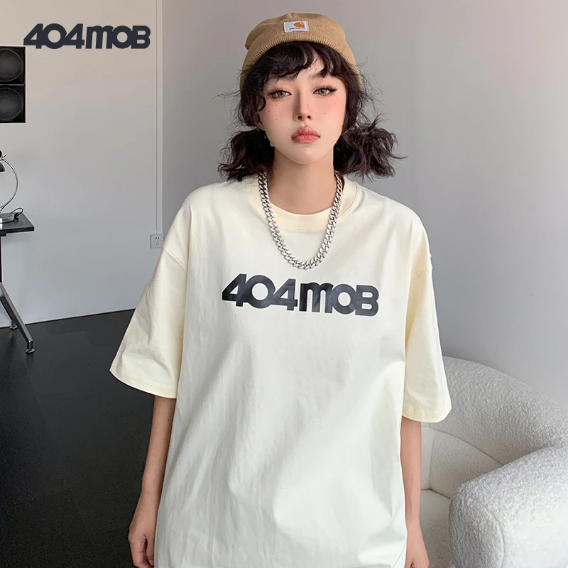 【404MOB】基础多色圆领夏季半袖打底衫纯色宽松短袖情侣T恤男女