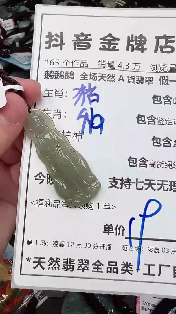 翡翠未镶嵌颈饰全场天然A货翡翠招财玉