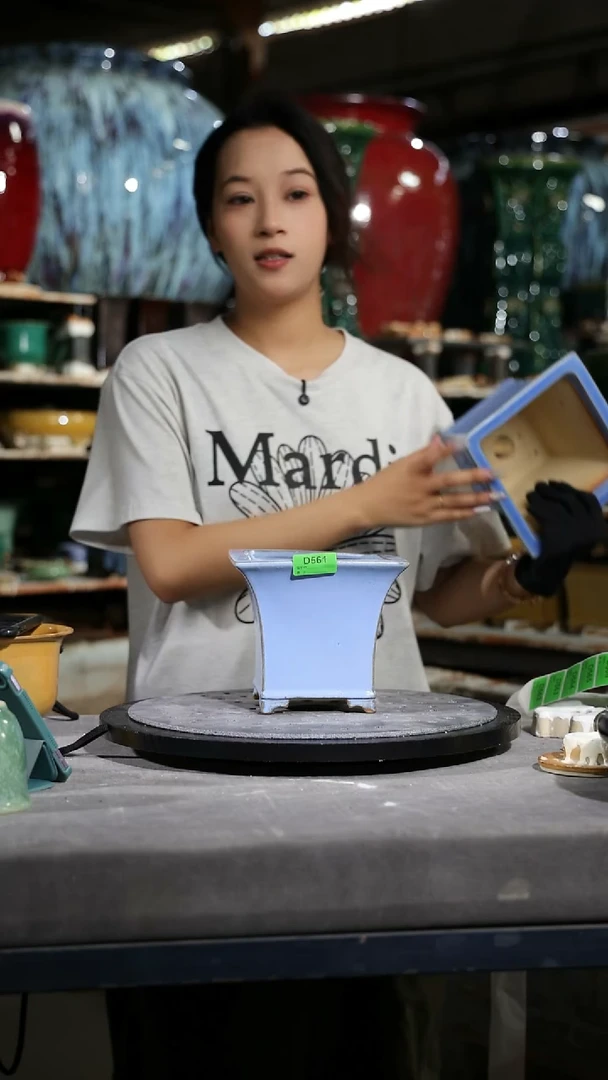 【石湾花盆】6寸高身飘口兰盆口部变形 561